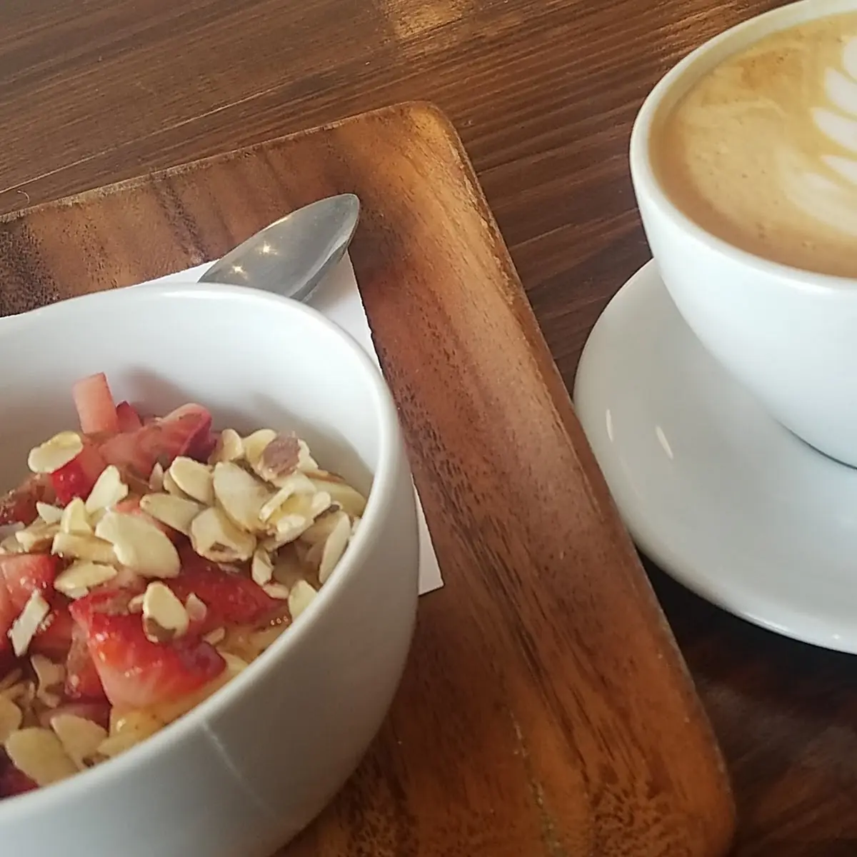 Yogurt Parfait and Latte