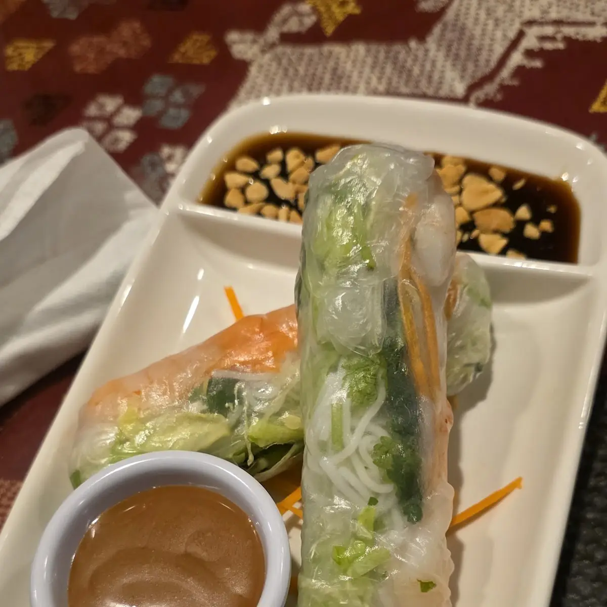 Fresh Spring Rolls with Peanut Sauce