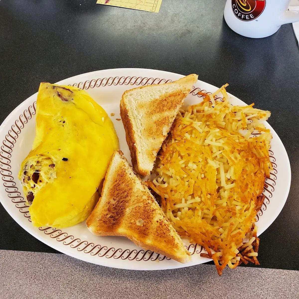 Cheese Omelette with Bacon