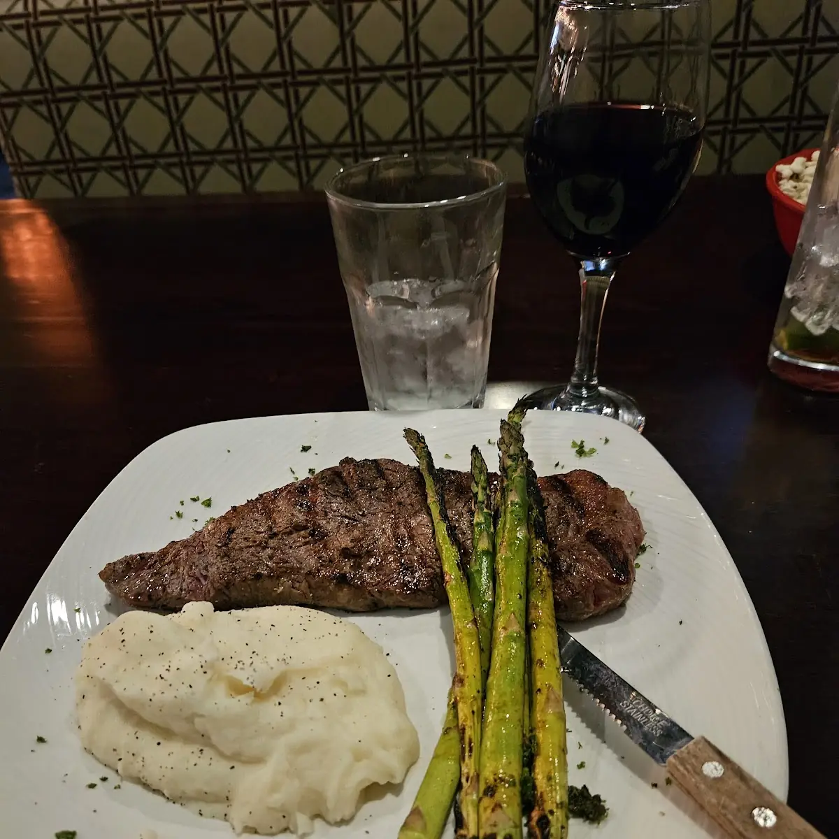Strip Steak and Mashed Potatoes