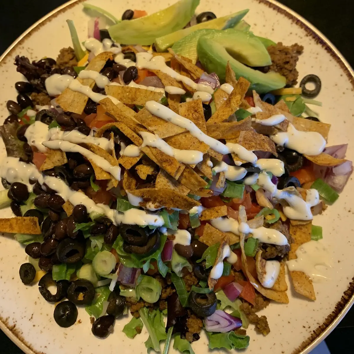 Southwest Salad with Taco Beef, Bad Dog Sarnia