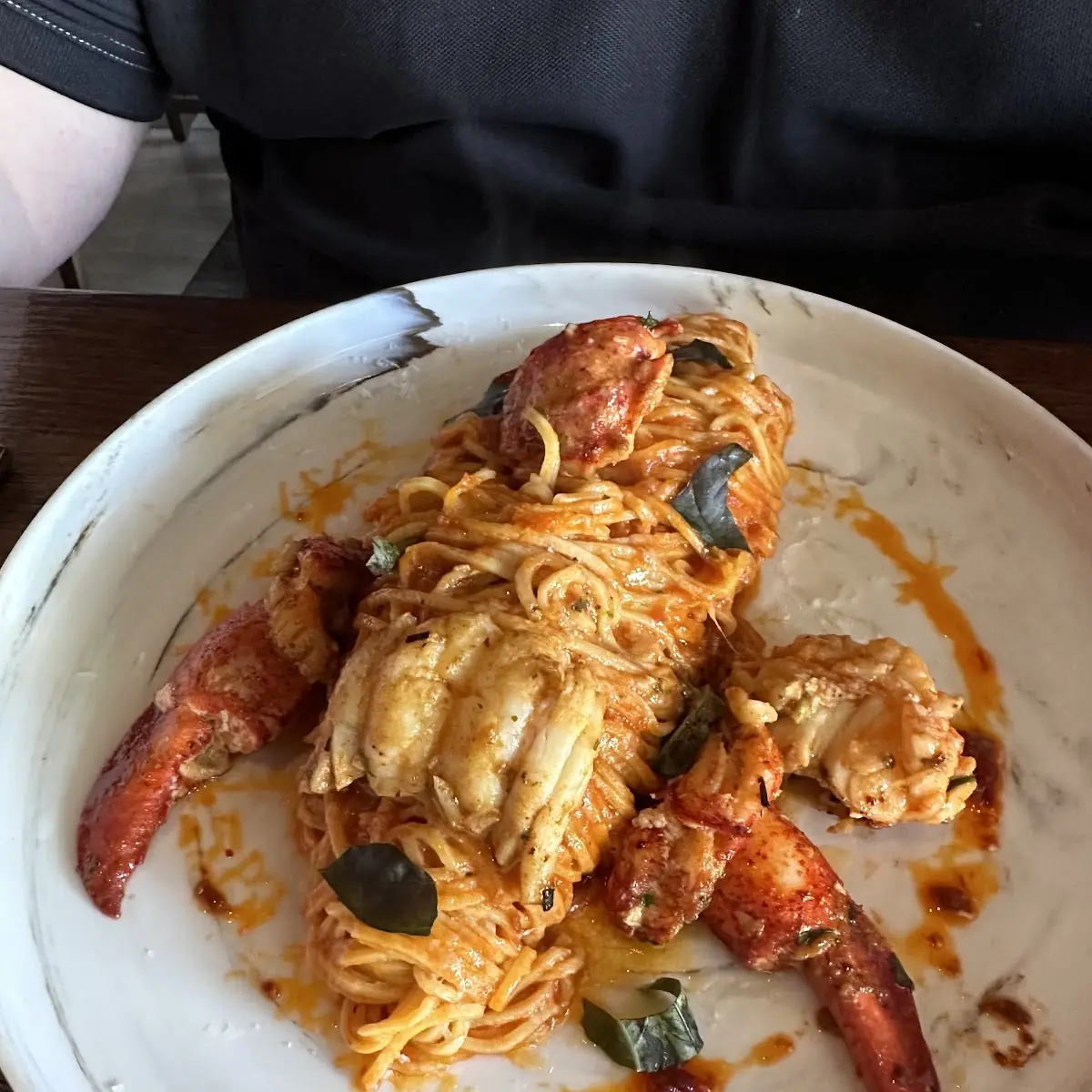 Wet Noodles with Tomato Sauce