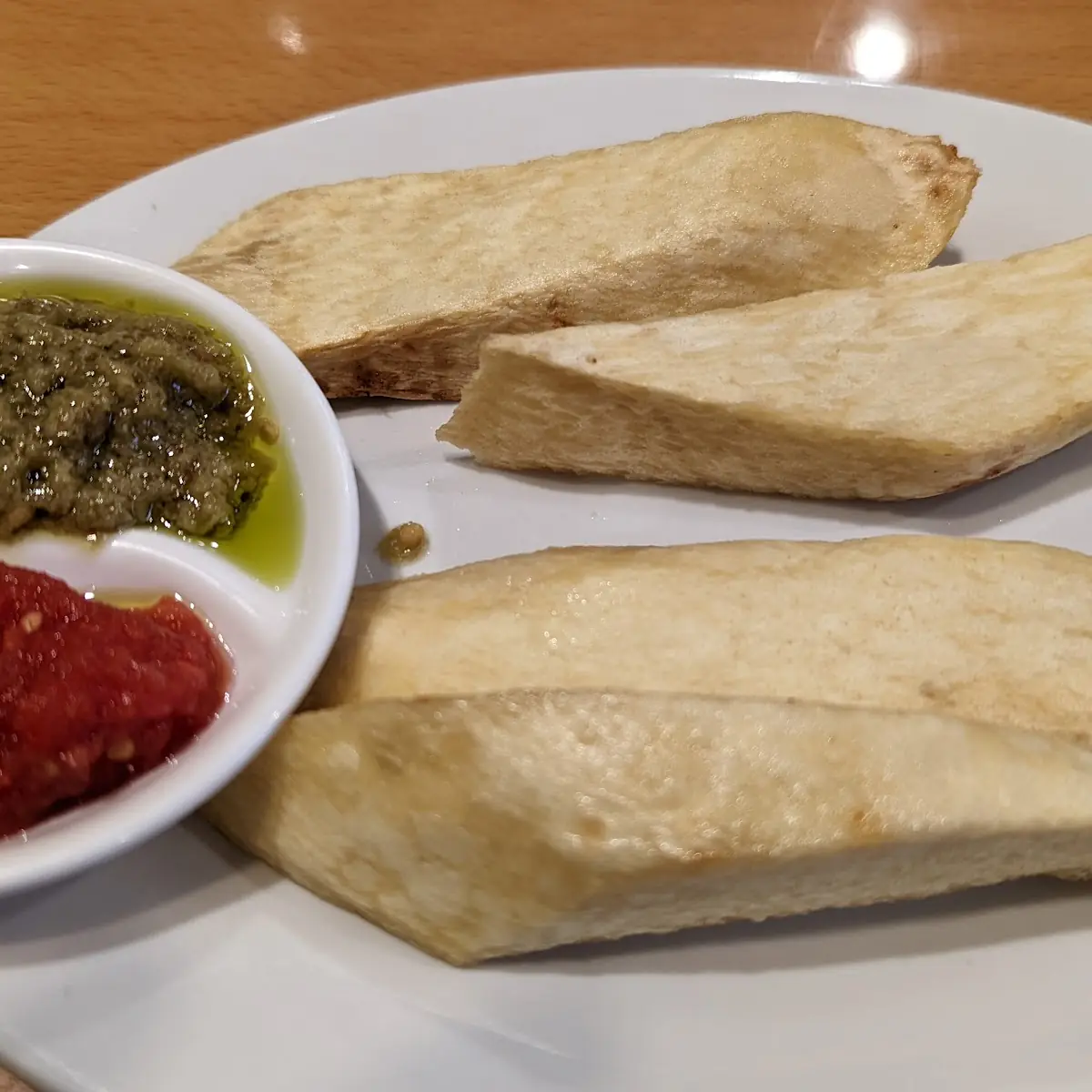 Crispy Fried Yams with Hot Dipping Sauces