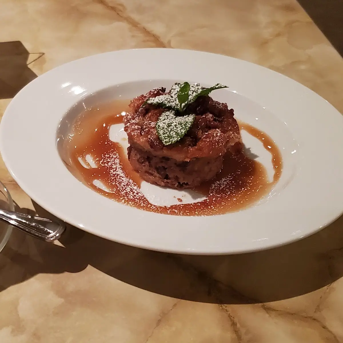 Special Bourbon Bread Pudding Dessert