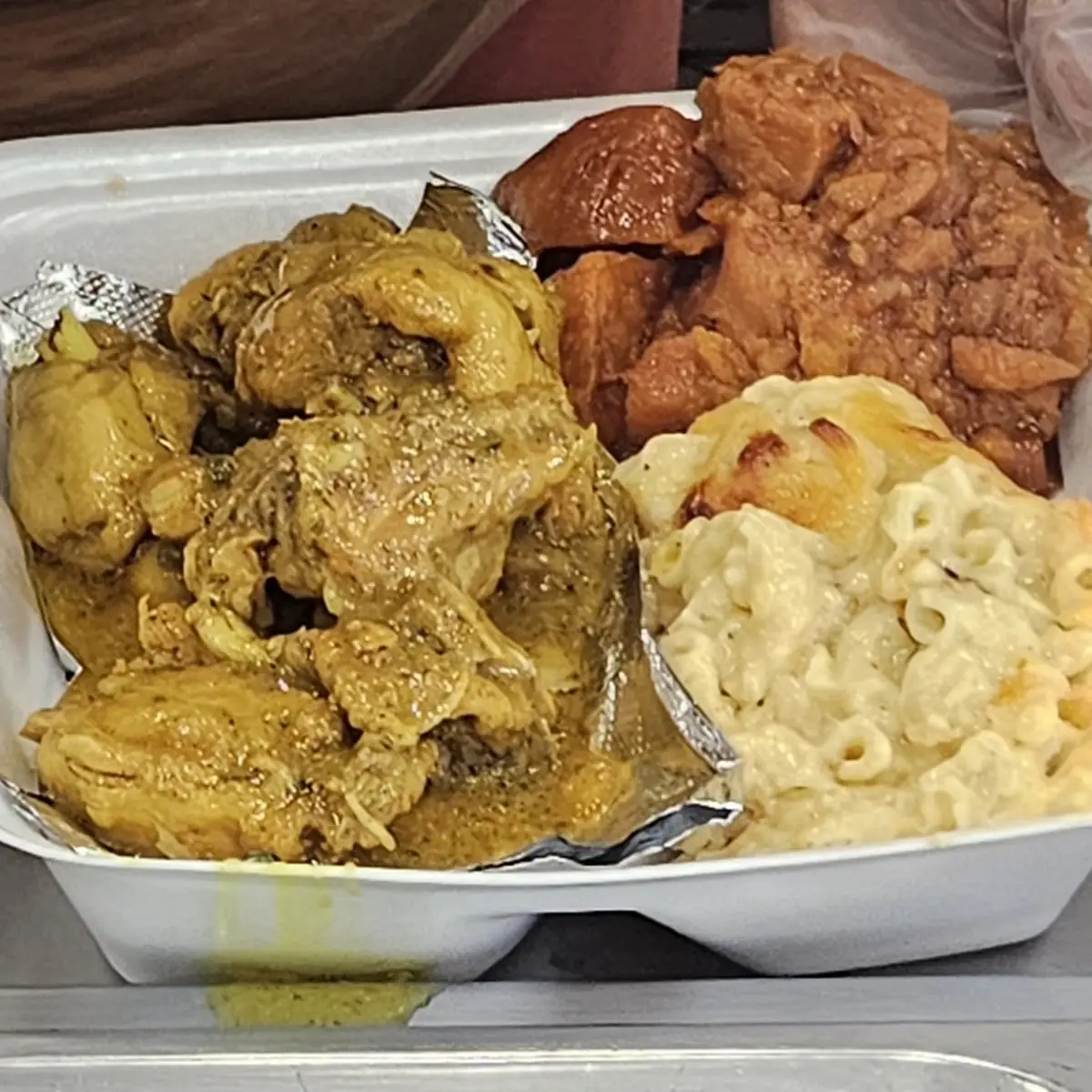 Curry Chicken Mac and Cheese Yams