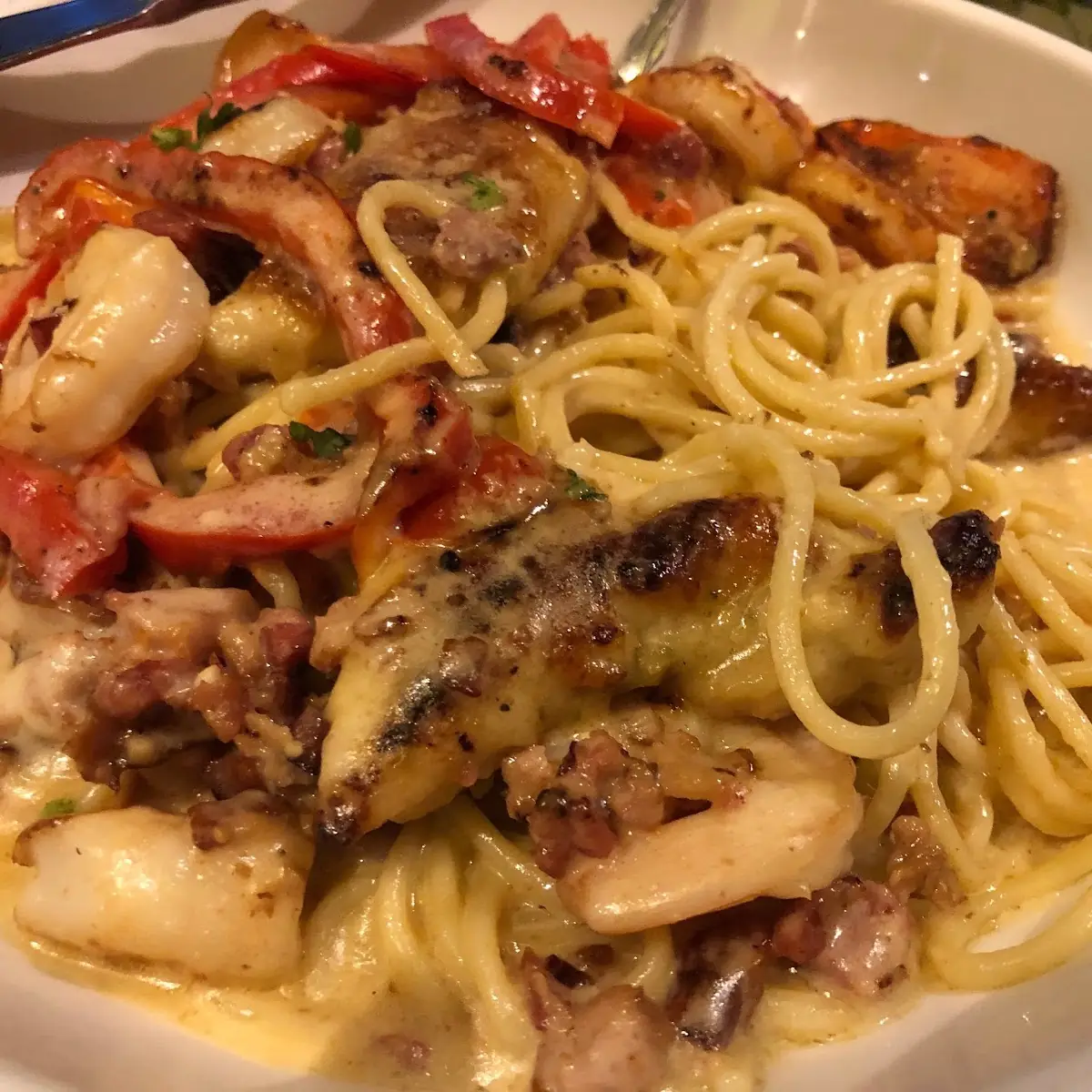 Chicken & Shrimp Carbonara