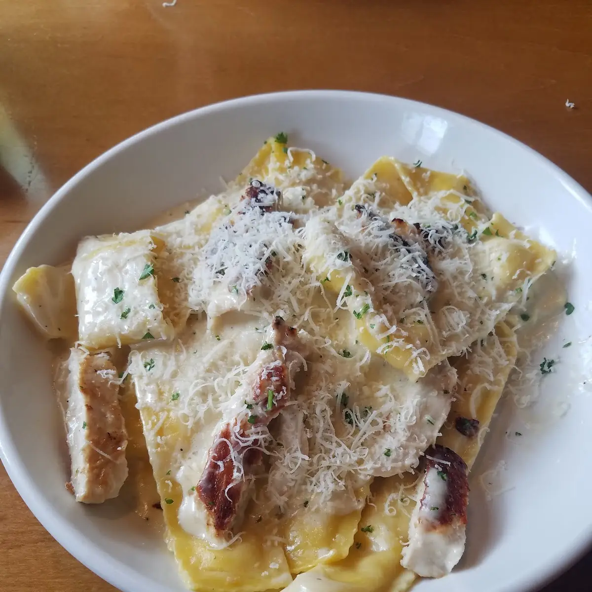 Stuffed Fettuccine Alfredo with Chicken