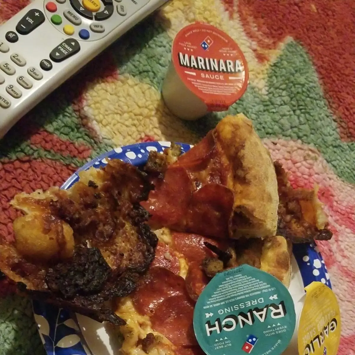 Pepperoni Pizza with Bacon and Cheese Fries
