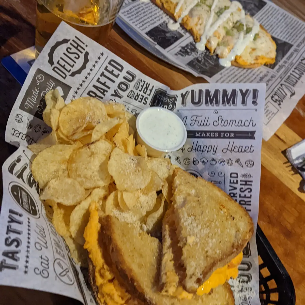 Buffalo Chicken Grilled Cheese Sandwich