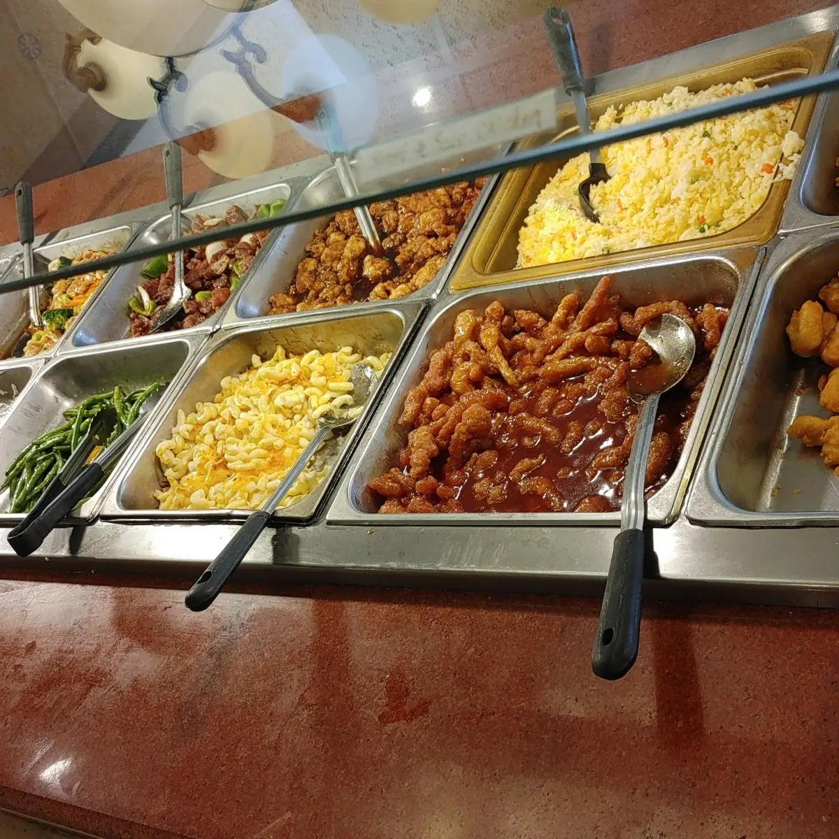 General TSO Chicken Potatoes Fried Rice Egg Roll Chicken with Broccoli Breaded Shrimp Etc