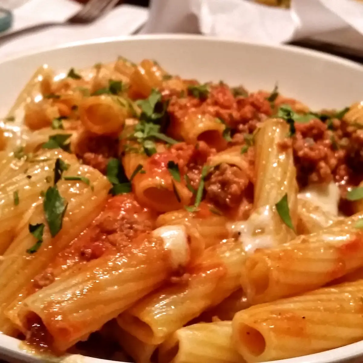 Baked Rigatoni with Meat Sauce