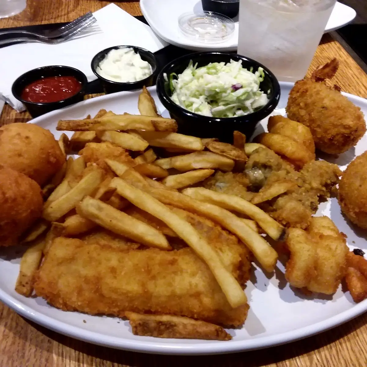 B Lunch Fish & Shrimp with Two Sides