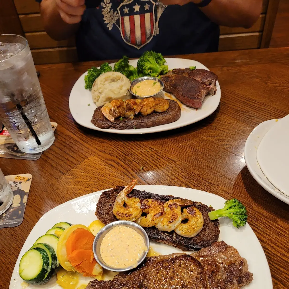 Ribeye Steak and Grilled Shrimp