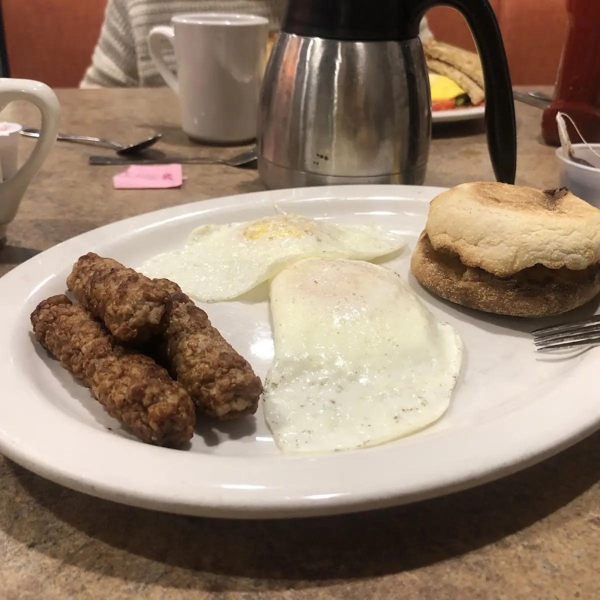 Eggs and Toasted English Muffin