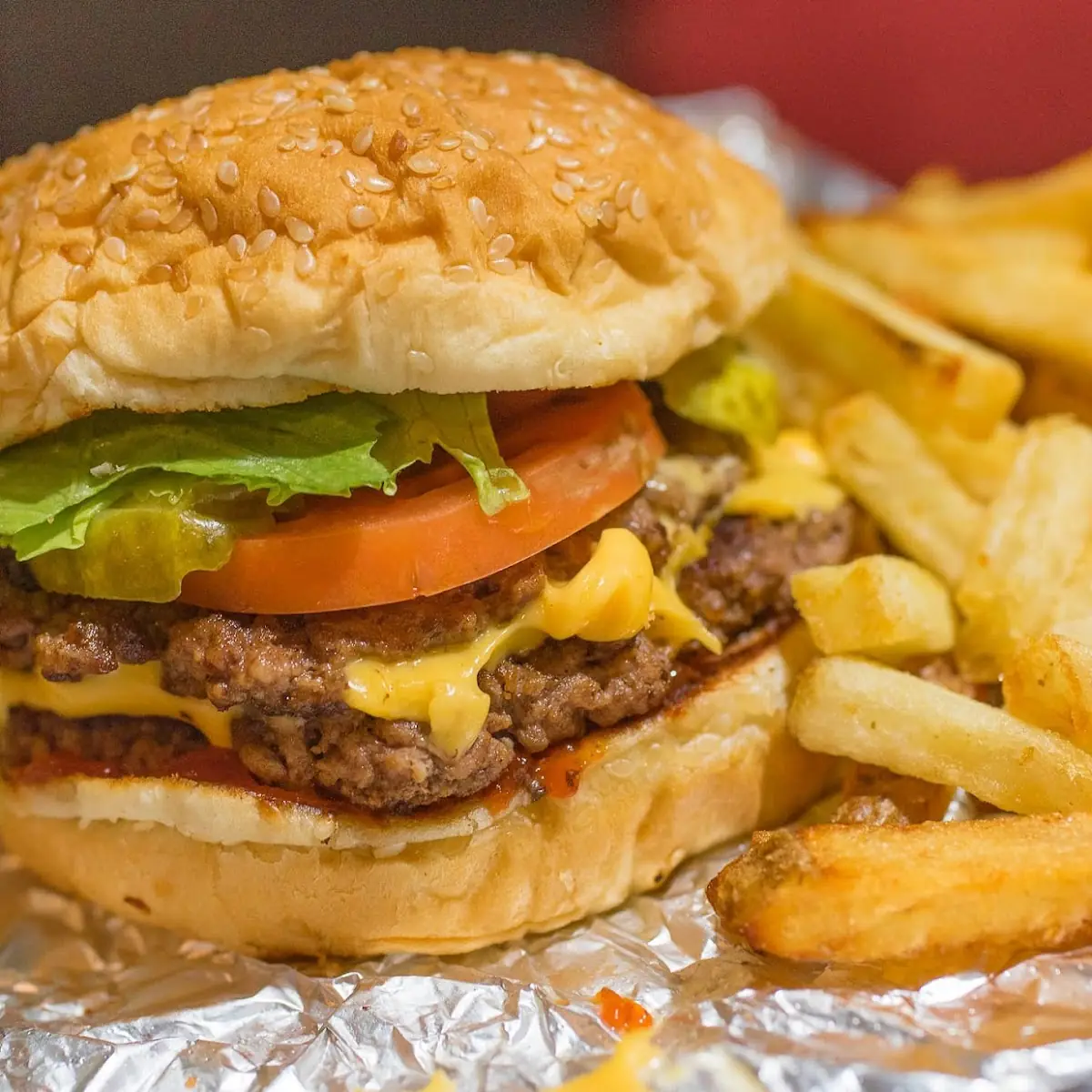 Double Cheeseburger and Fries