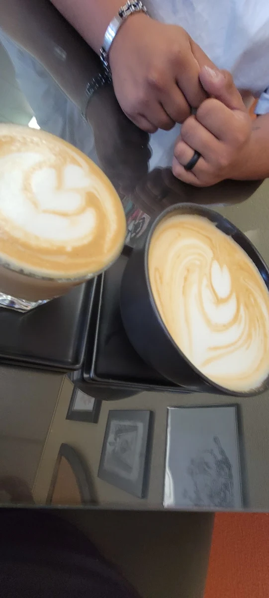 Cortadito and a White Chocolate Mocha Latte