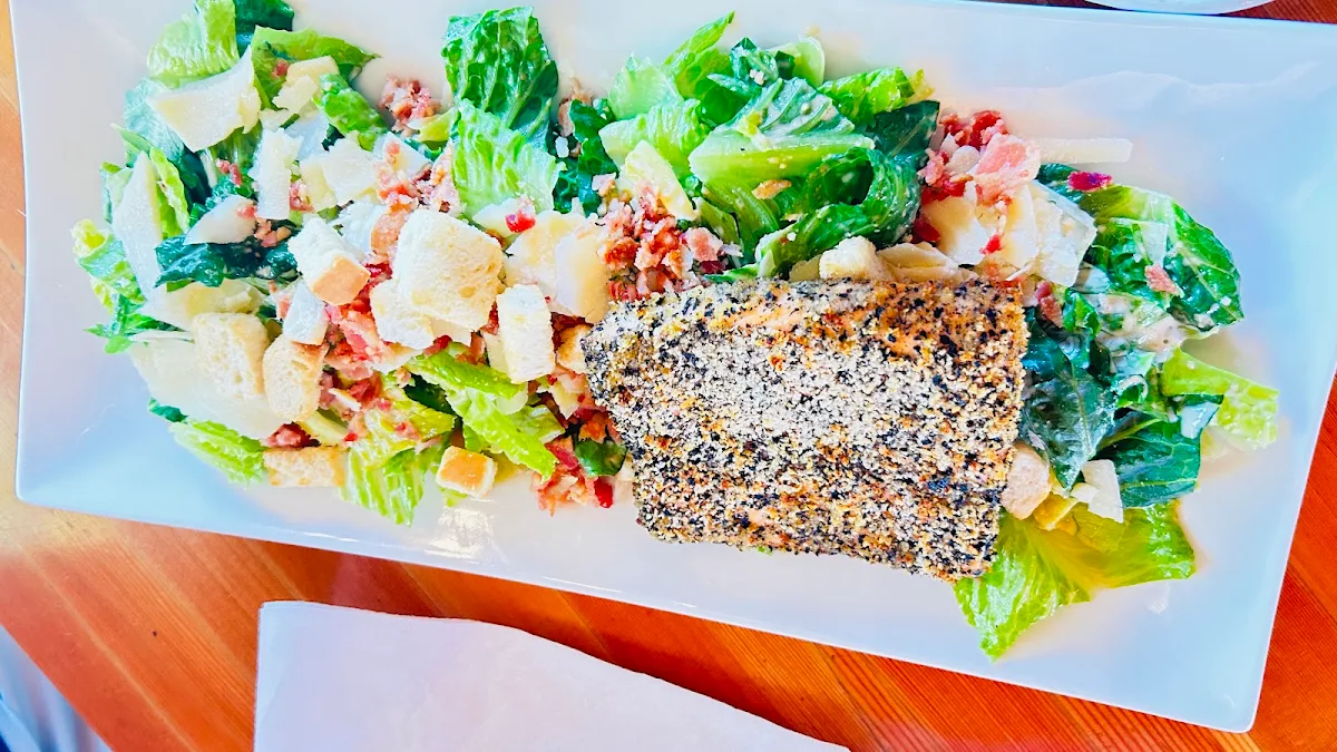 Salmon Caesar Salad, The Wood Restaurant & Lounge