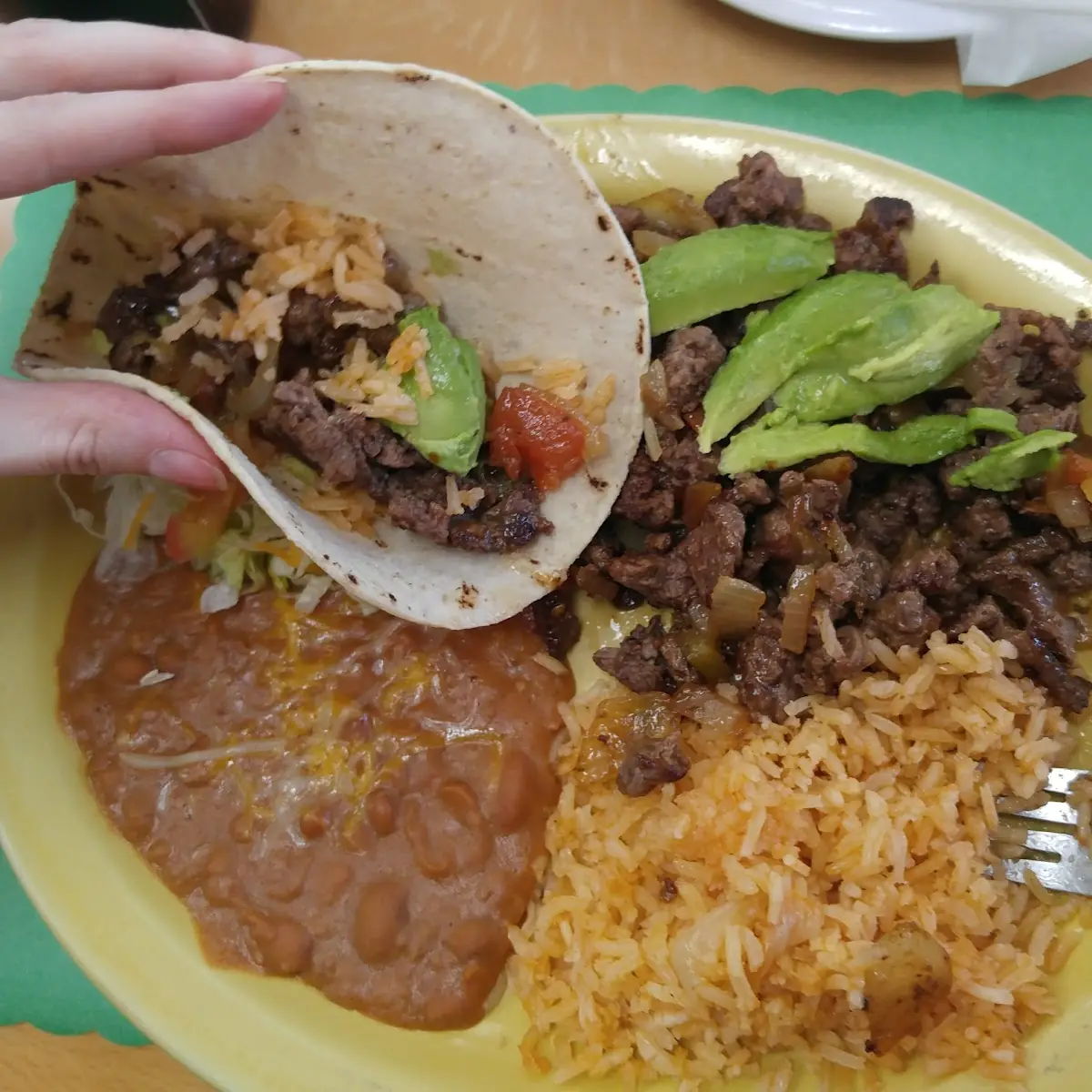 Carne Asada Tacos with Beans