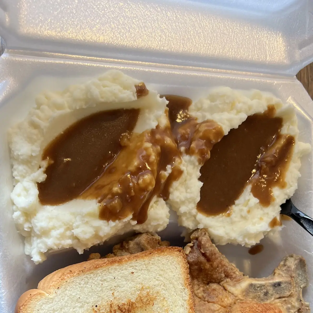 Lunch Special Mash Potatoes and Pork Chops