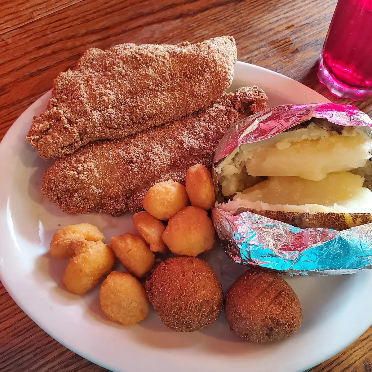 Fried Catfish and Corn Nuggets