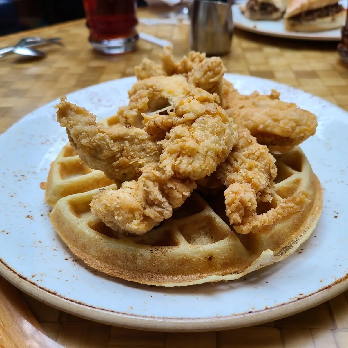 Deep Fried Chicken Tenders & Waffles
