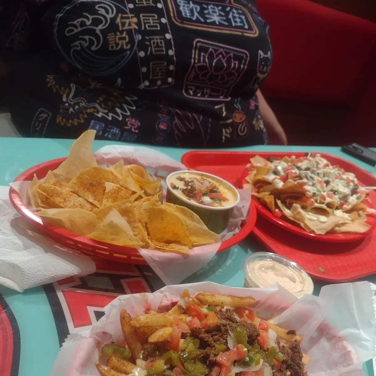 Queso and Chips & Loaded Nacho Fries