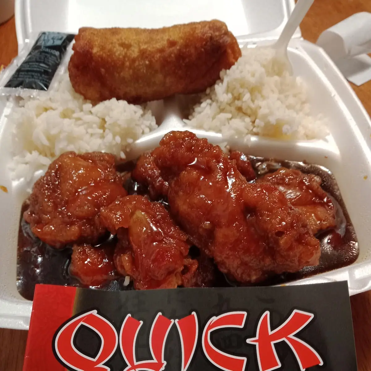 General TSO's Chicken with White Rice