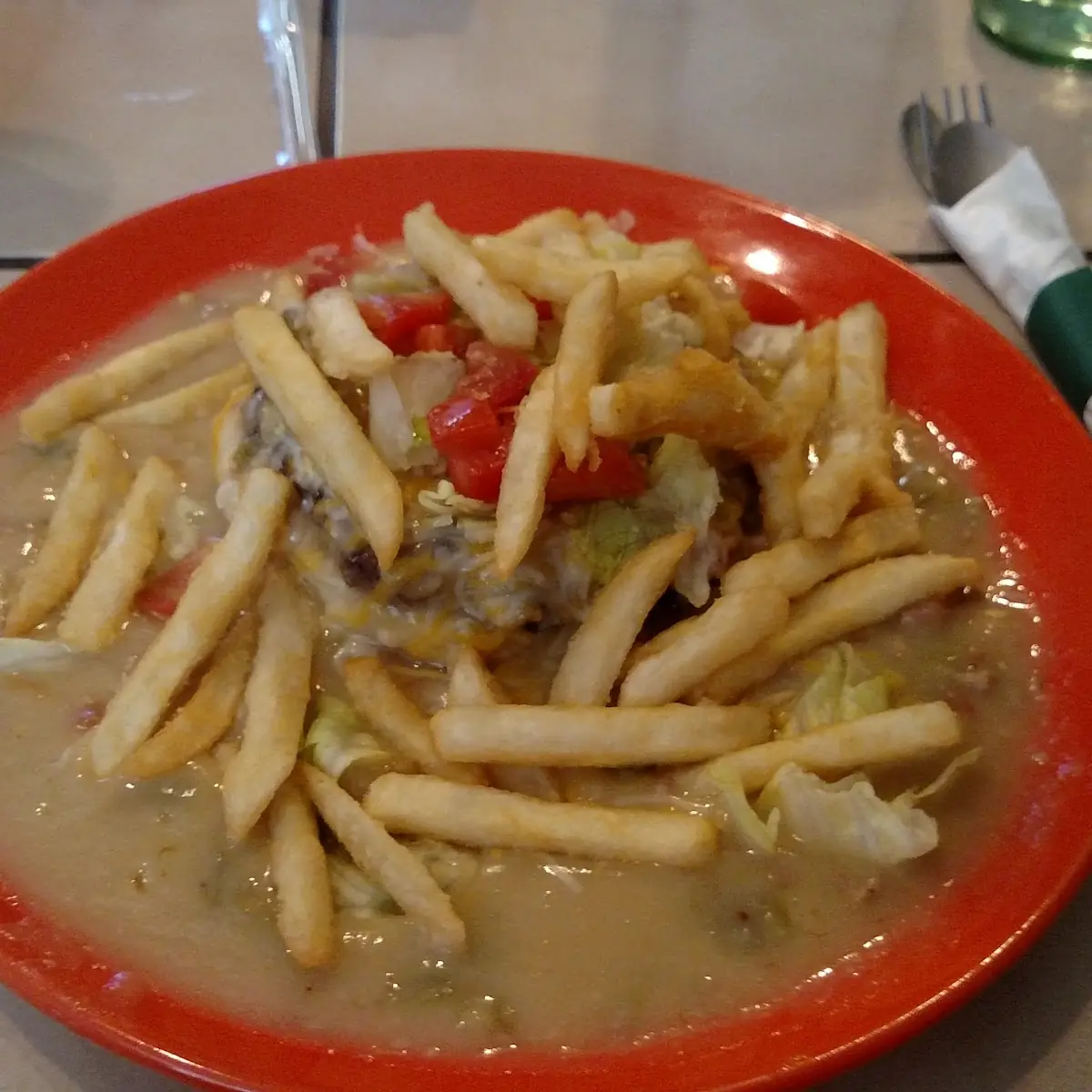 Green Chili Burger with Fries
