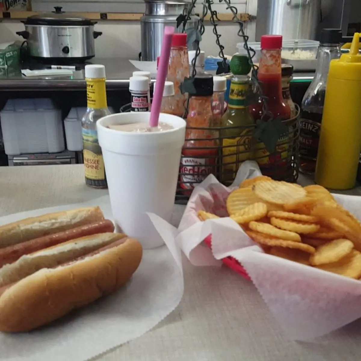 Hot Dog and Fries with Malts