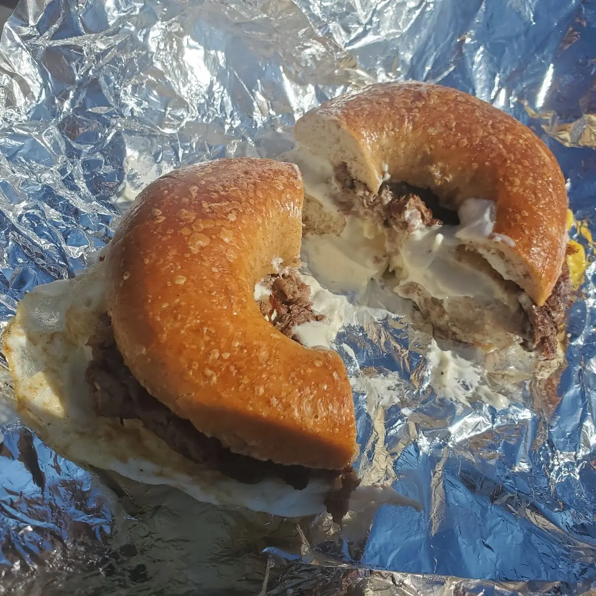 Steak Egg and Cheese Sandwich