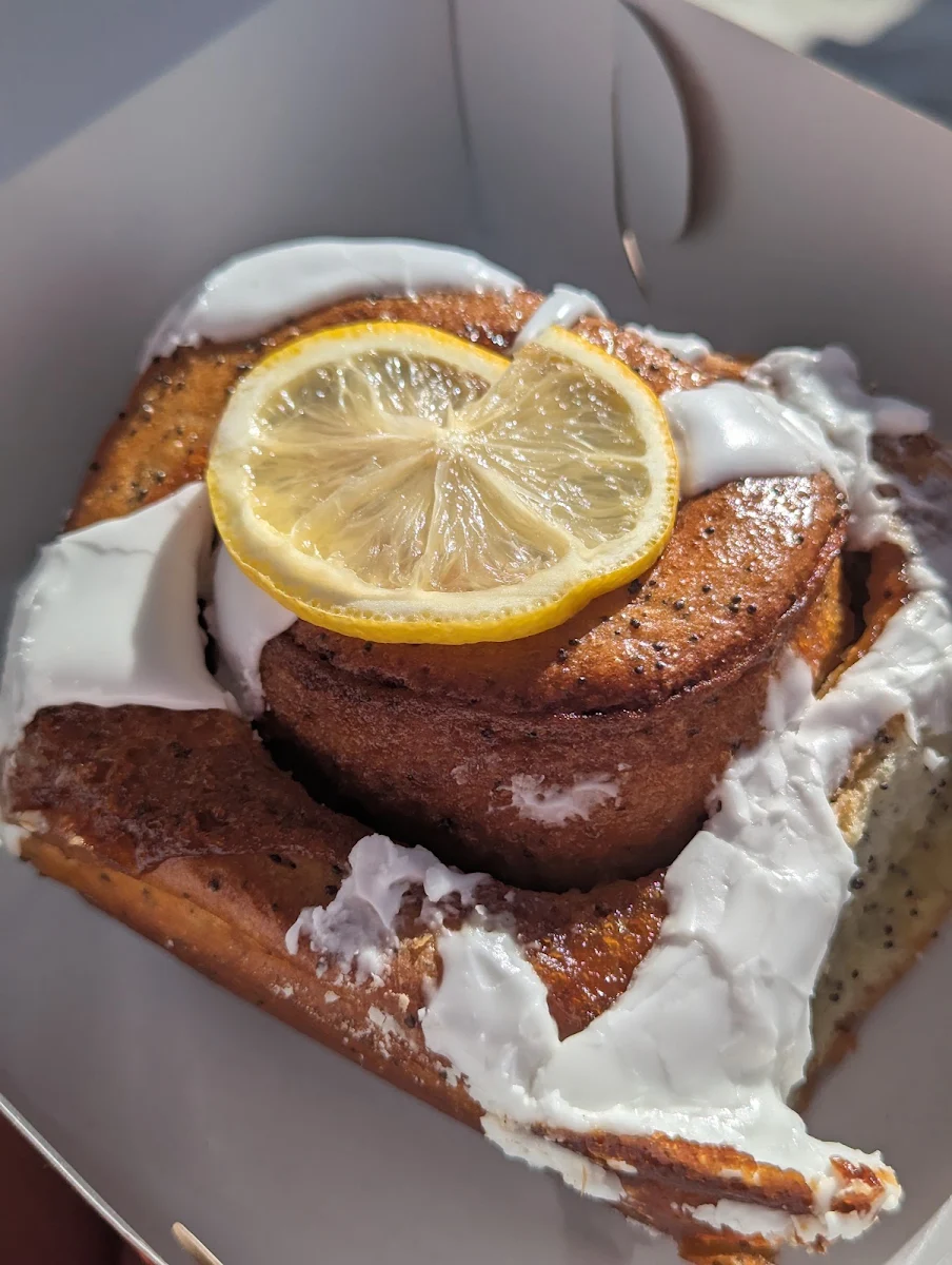 Lemon Poppy Cinnamon Roll