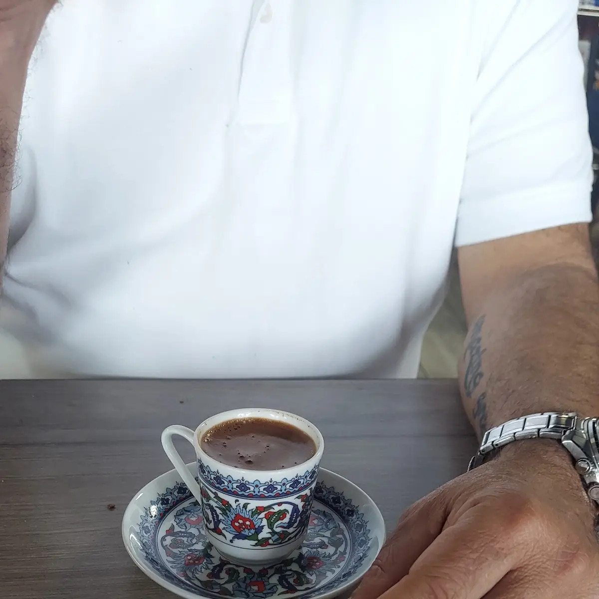 Turkish Coffee with Dark Chocolate Spoon