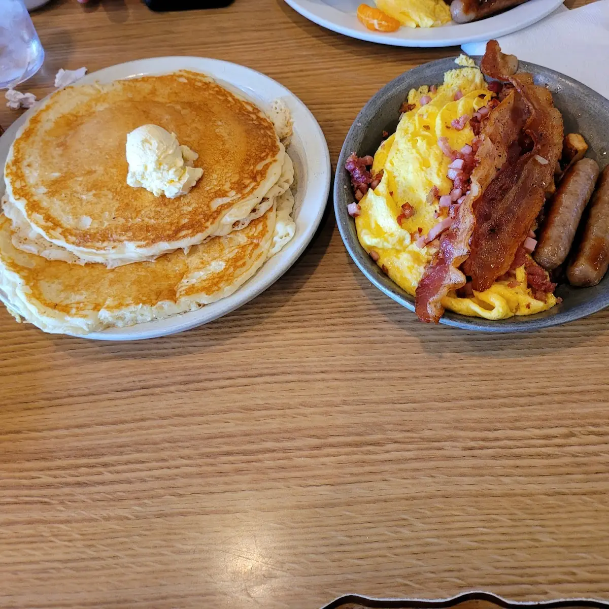 Omelette with a Side of Bacon N Sasauge