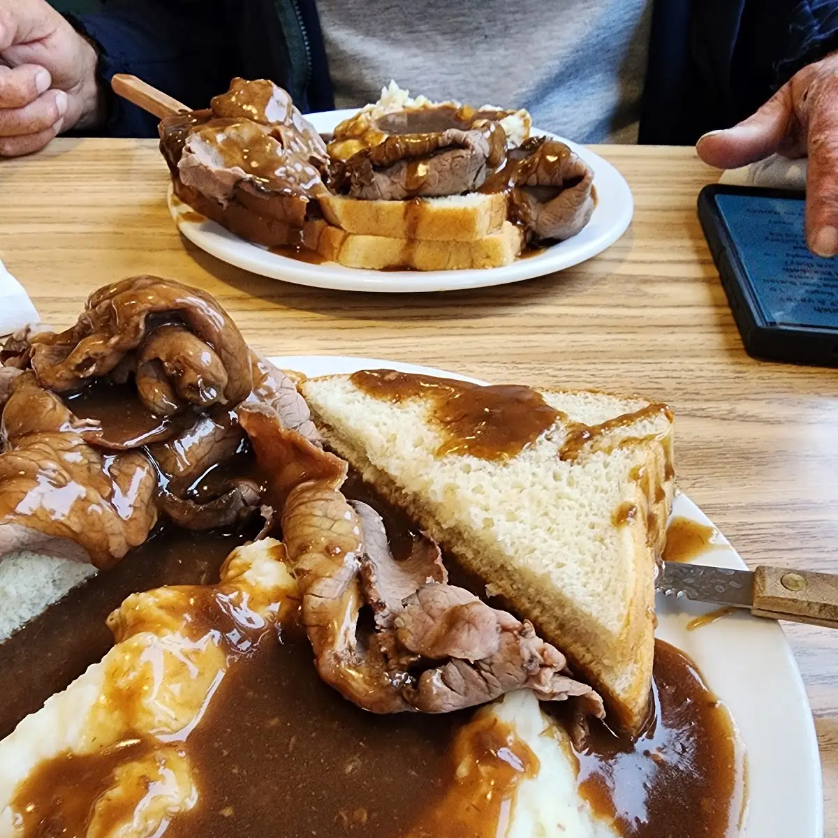 Open Faced Beef Sandwich