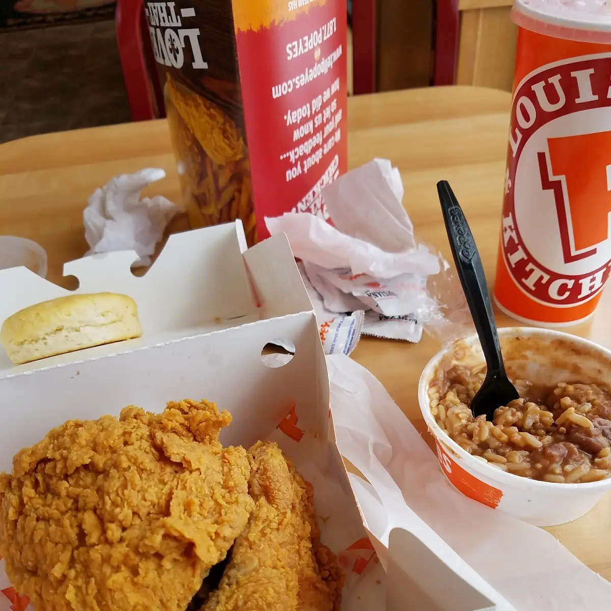 Fried Chicken w Red Beans and Rice