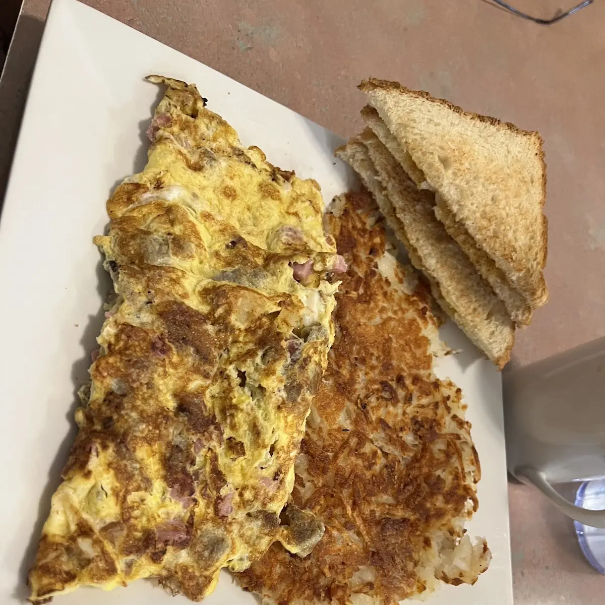 Meat Lover Omelette with Bacon Ham & Sausage