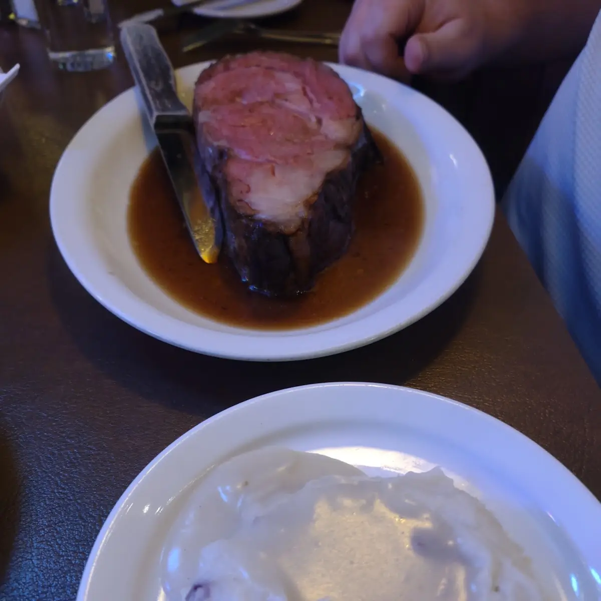 Prime Rib with Mashed Potatoes and Gravy