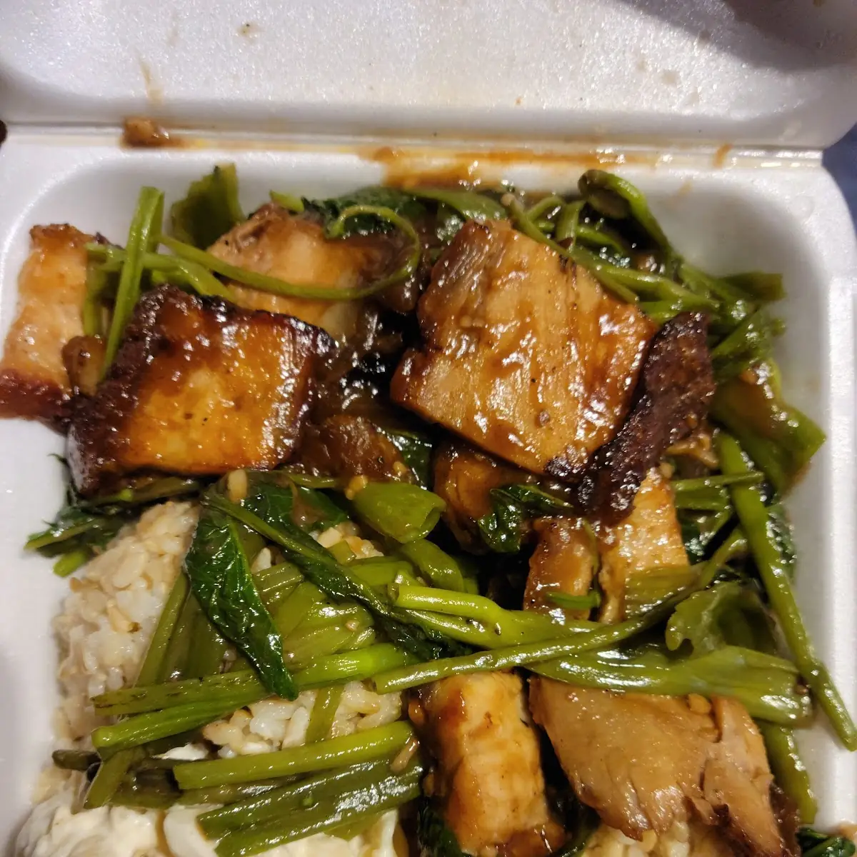 Hama Roast Pork with Ung Choi