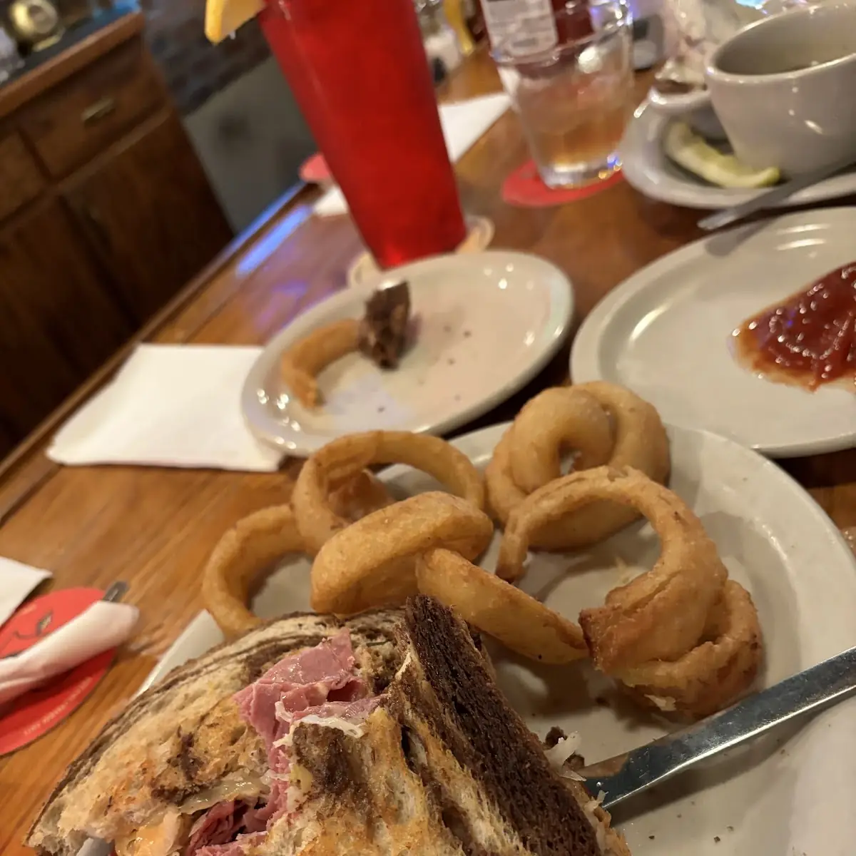 Ruben and Onion Rings