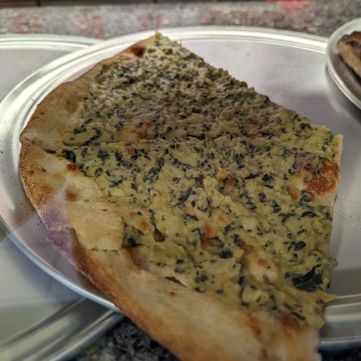 Spinach Artichoke Pizza Slice