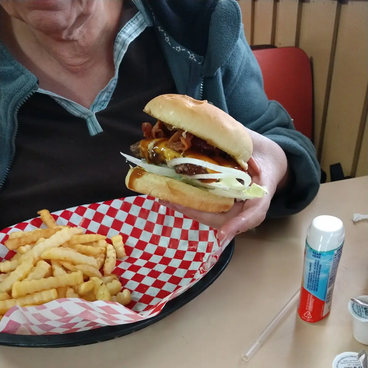 Smoke Bacon Burger and Fries