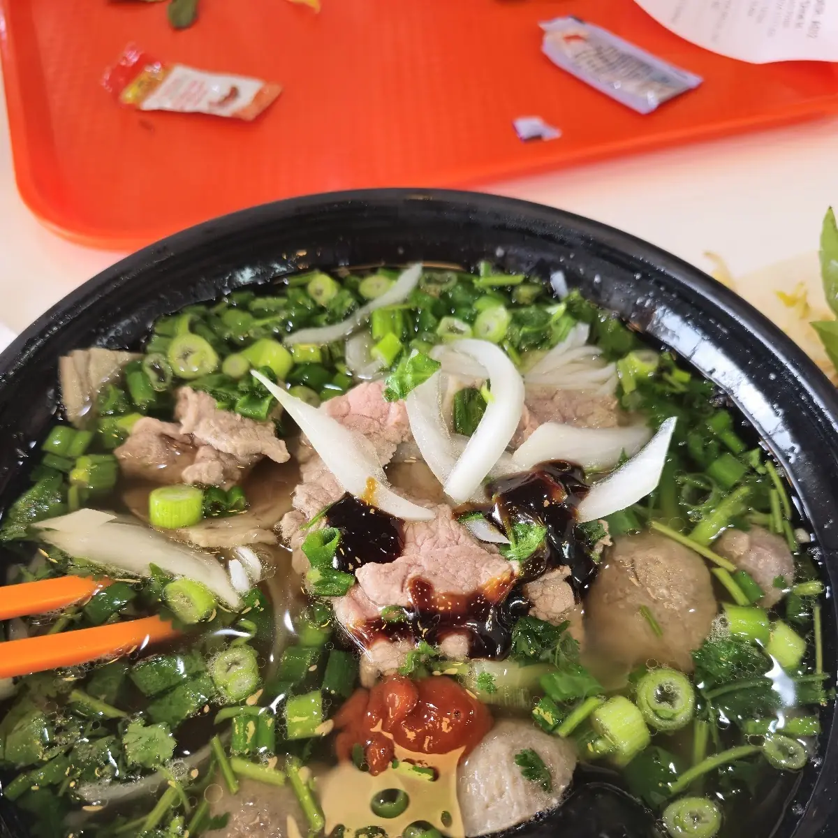 Pho Noodle Soup Rare Steak