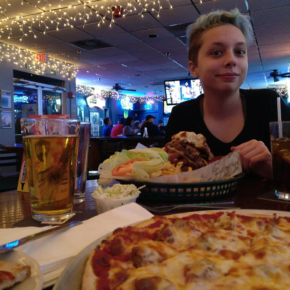 Pizza and a Burger
