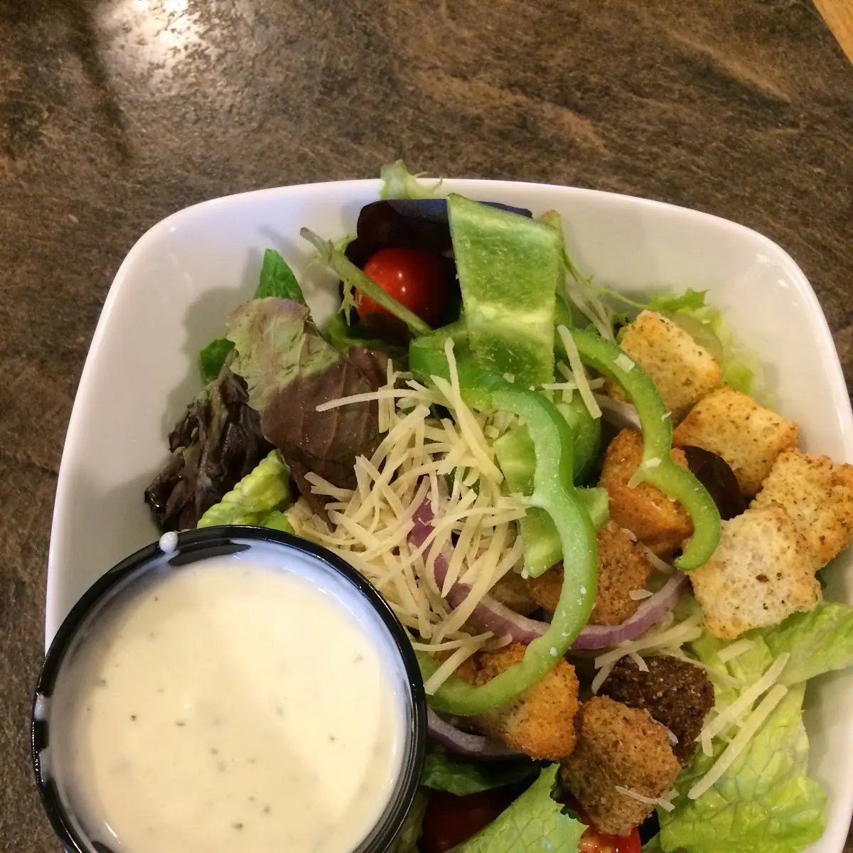 Garden Salad with Ranch Dressing