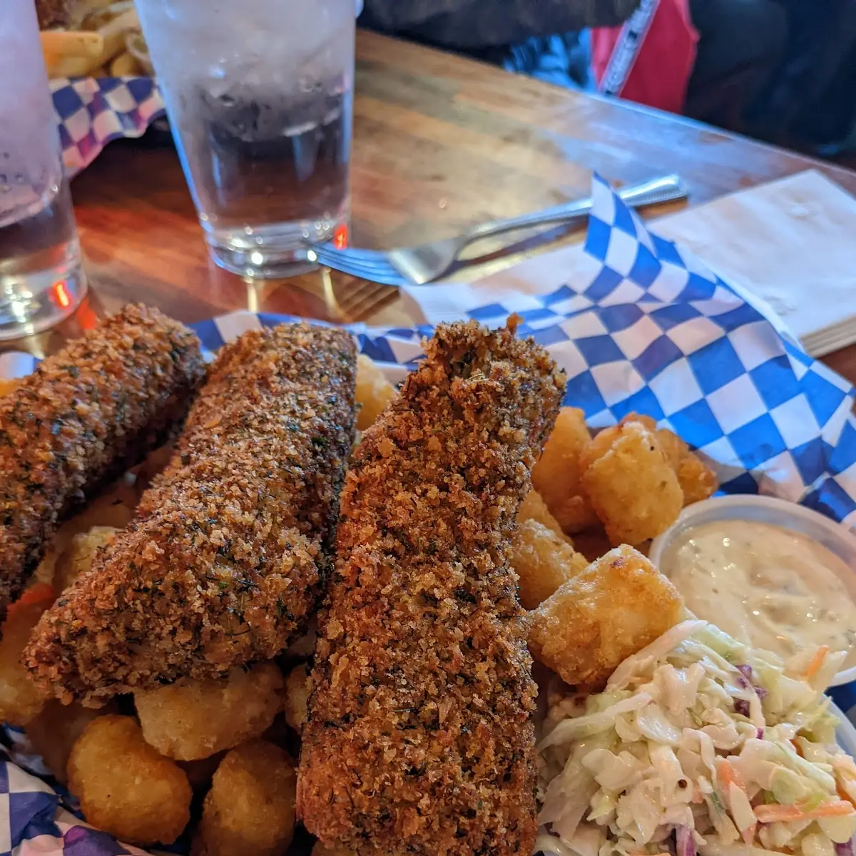 Fish and Chips Substituted Tots
