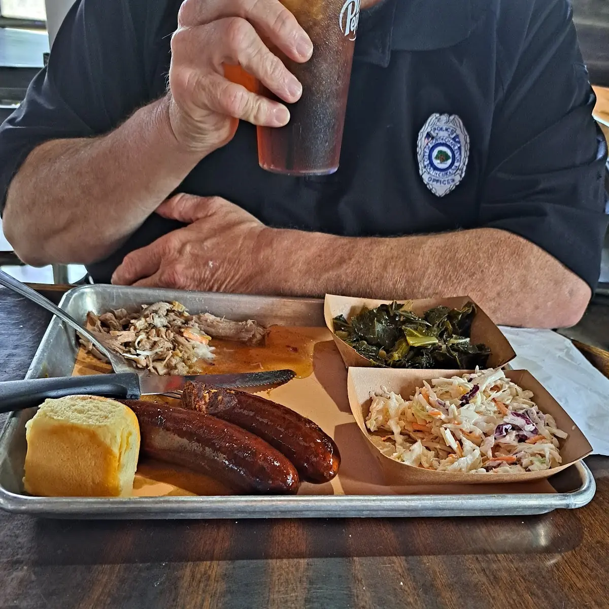 Pulled Porn Smoked Sausage Collards Cole LSA