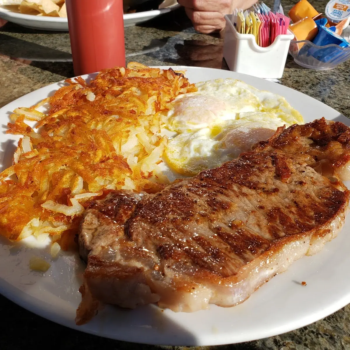 Two Pork Chops & Eggs