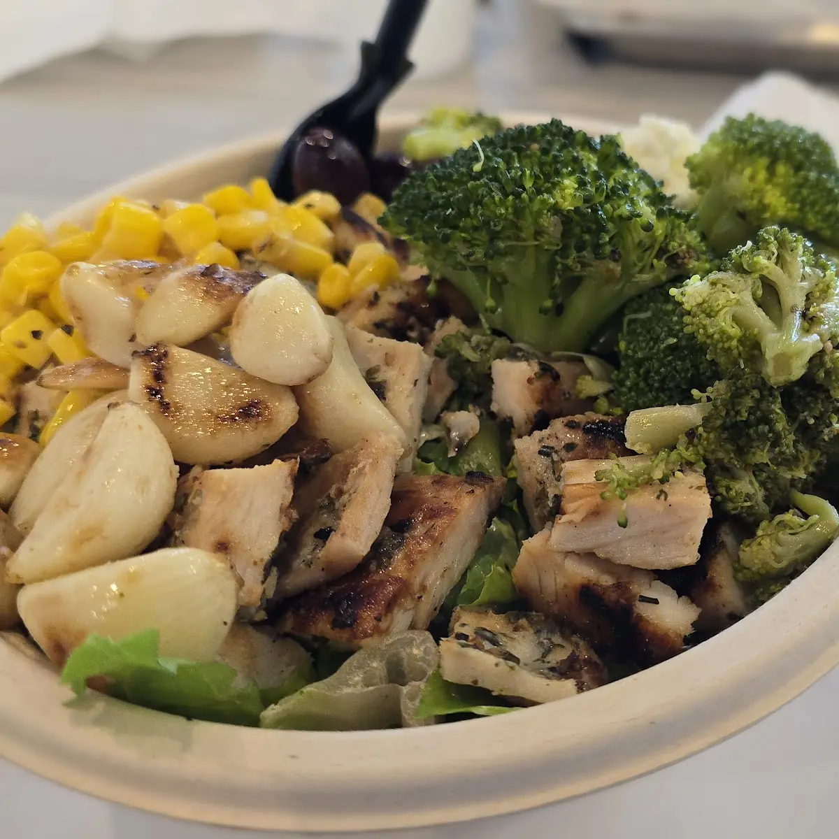 Roasted Garlic Chicken Salad with Kalamata Olives