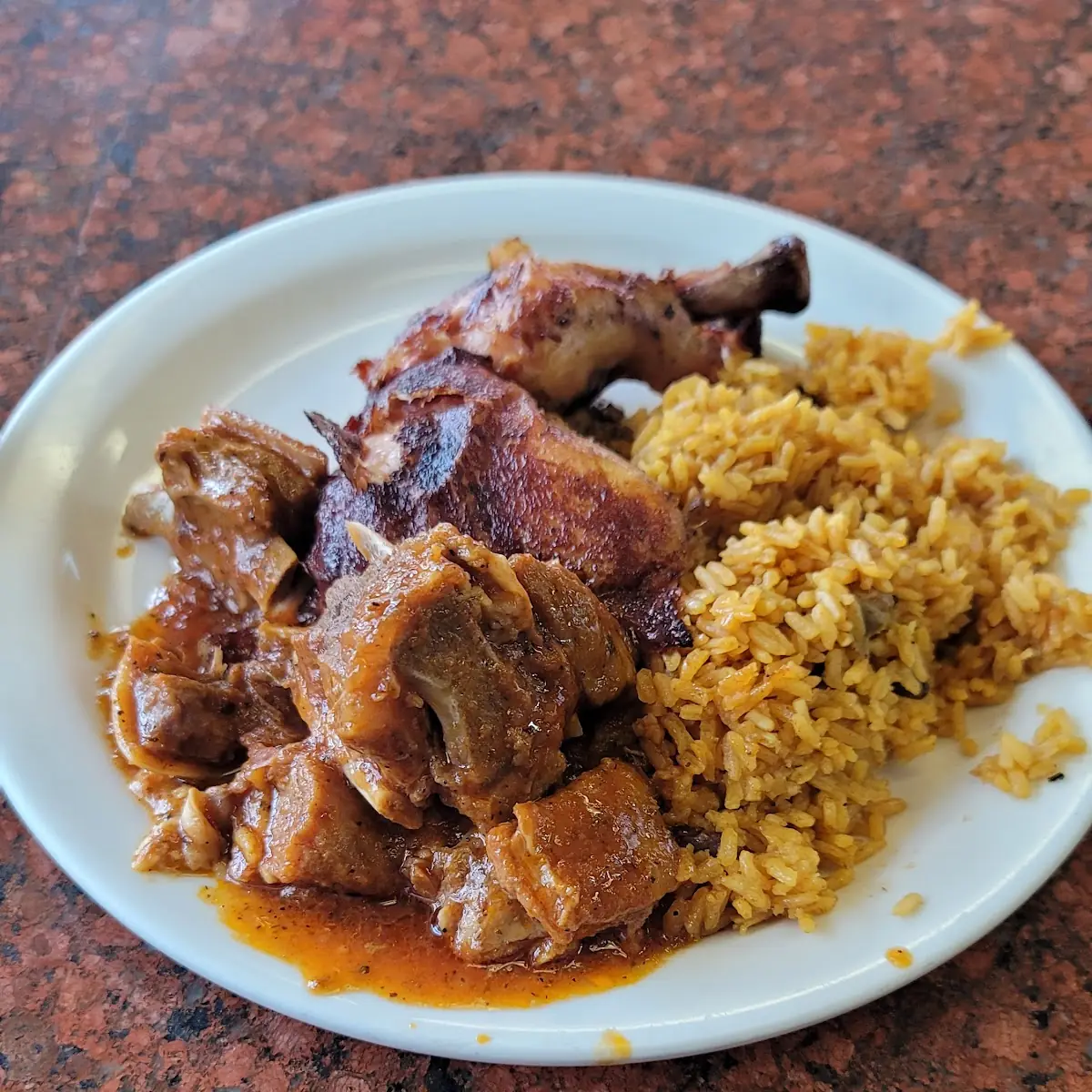 Baked Chicken with Goat