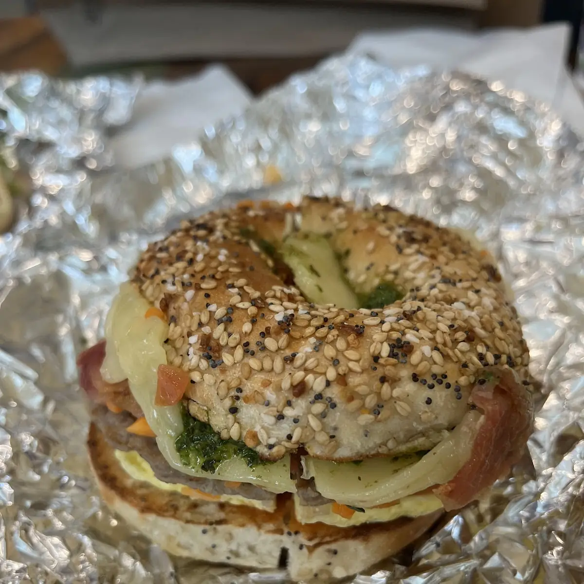 Everything Bagel with Eggs